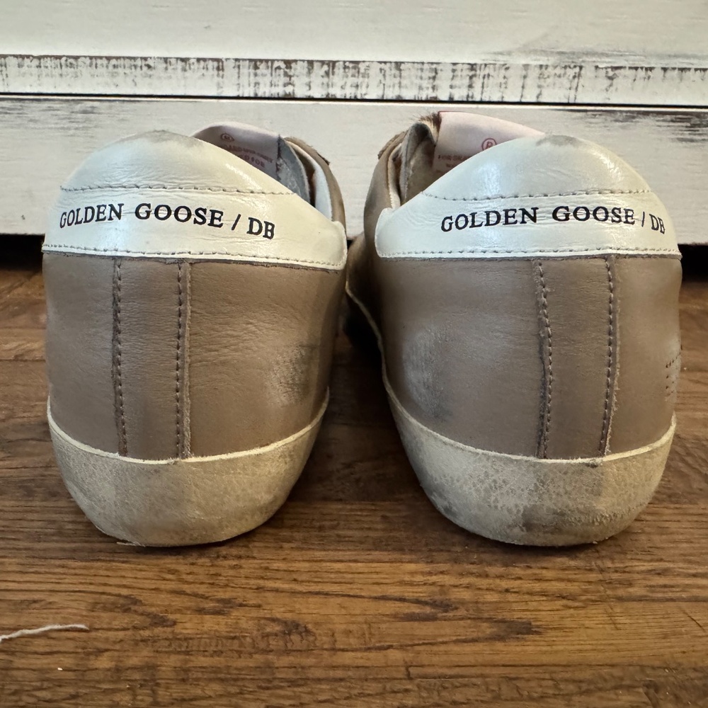 Golden Goose Superstar Tan Leopard Leather Sneakers Women's Size 39 - Picture 6 of 13